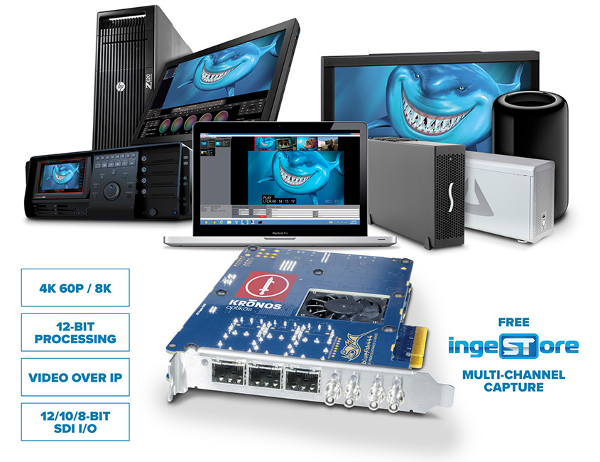 KRONOS range of video, audio, and data processing I/O cards