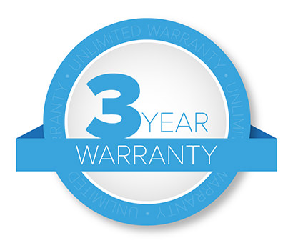 Unlimited 3 Year Warranty
