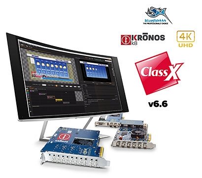 ClassX LiveBoard V6.6 supporting Bluefish444 KRONOS K8 SDI I/O with 4K/UHD 60p