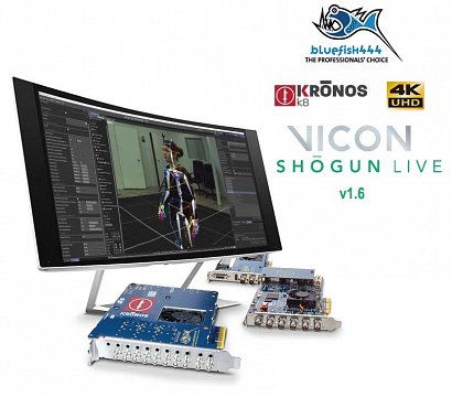 Bluefish444 announce VICON Shogun Live 1.6 support with KRONOS K8 for 4K in Camera Virtual  Production Workflows